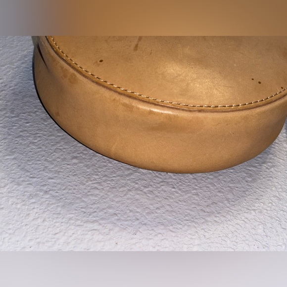 MADEWELL Beige Leather Round Purse THE JUNO Circle Crossbody Bag WesternCore - Picture 4 of 7